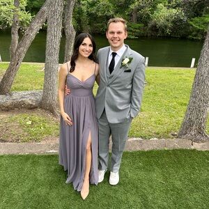 Azazie chiffon bridesmaids dress- dusk color